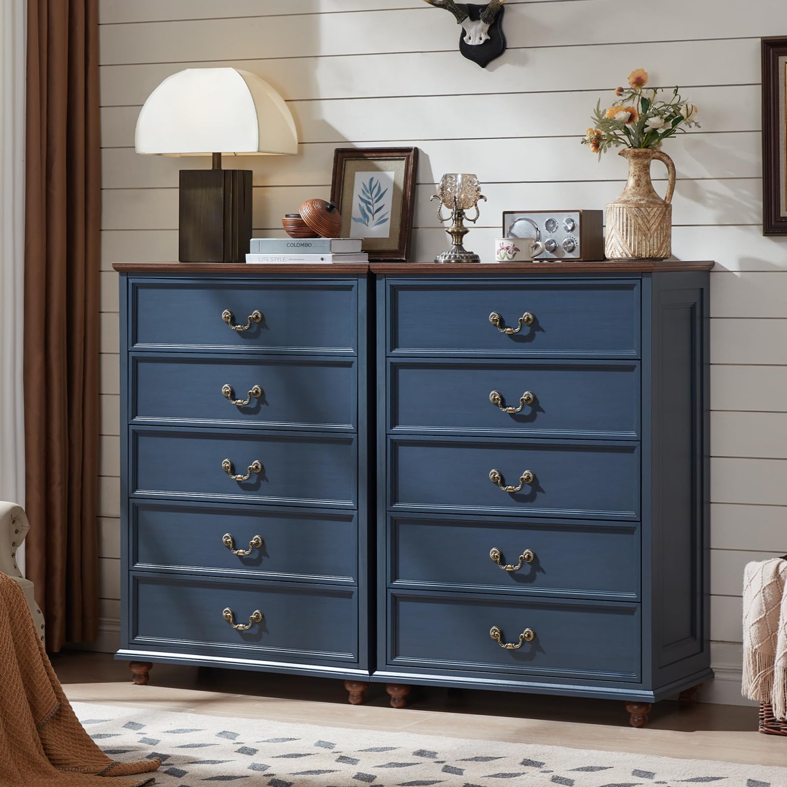 Amazon.com: Joaxswe Farmhouse 5 Drawer Dresser for Bedroom, 45